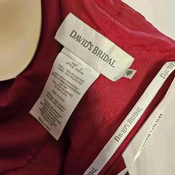 David's bridal sleeveless size 2 red mini dress - Picture 4 of 4